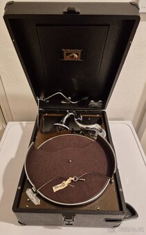 Gramofon His Master's Voice 102 TOP stav-klíček, zásobník - 12