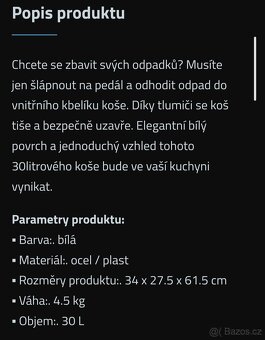 NOVÝ ODPADKOVÝ KOŠ 30 LITRŮ - ANTACIT - 12