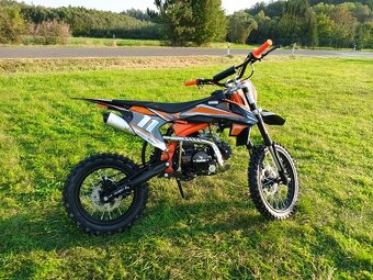 Pitbike Shark E-start 125ccm 17x14 oranžová - 12