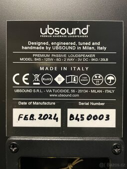 UBSOUND HDNSS COAXIAL AUDIOPHILE SPEAKERS - 12