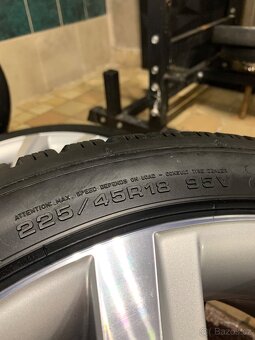 Alu kola Škoda R18 5X112 ZIMNÍ PNEU 225/45 R18 TOP STAV - 12