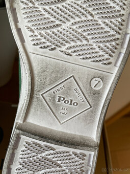 Nové zelené plátěné tenisky Polo Ralph Lauren, vel. 40 - 12