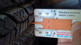 Zimní pneu 195/65 R15, 7mm, disk 4x108 (#099) - 12