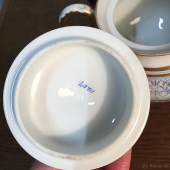 Biedermeier porcelánová sada konvice cukřenka džbánek - 12
