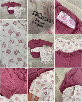 Balíček oblečení holka, dívka, velikost 6-9 m. / 74 - 12