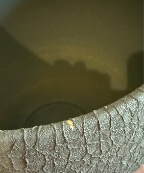 Obal/kvetináč keramický Luna lizard, krémový-šedý - 12
