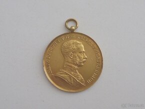 R-U zlatá medaile statečnost Franz Josef 1914 Tapferkeit - 12