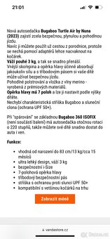 Bugaboo Turtle Air by Nuna Grey 2023 s bází 360 Nuna - 12