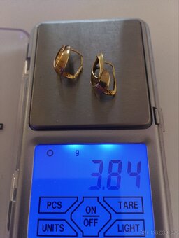 Starožitné zlaté náušnice - 12