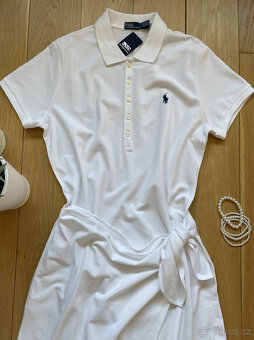 Nové bílé dlouhé zavinovací šaty Polo Ralph Lauren L - 12