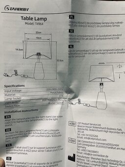 STANBOW 2 lampičky na noční stolek - 12