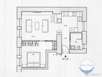 Zrekonstruovaný, zařízený byt 2+kk, 48 m², Praha 3 - Žižkov, - 12