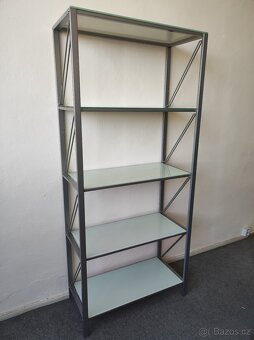 Skleněný interiérový regál 76x34 výška 170 cm - 12