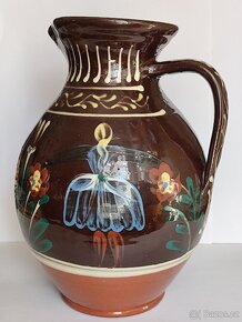 VELKÝ DŽBÁN, POZDIŠOVSKÁ KERAMIKA, značený, 28cm - 12