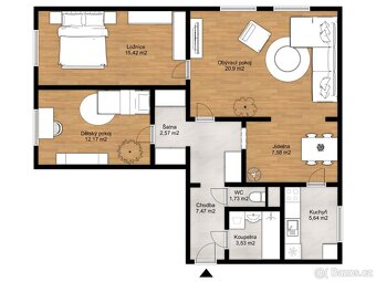 Prodej bytu 3+1 v osobním vlastnictví 77 m², Ostrava - 12
