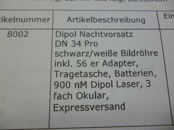 Noční vidění Dipol DN 34 Pro, Gen2+, Onyx, černé a bílé s la - 12