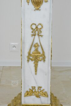 Zámecké podlahové lampy - mramor - bronz - 218 cm - 12