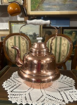 Starožitná velká měděná konvice - 12