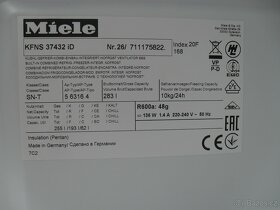 VESTAVNÁ KOMBINOVANÁ LEDNIČKA MIELE-283L,STÁŘÍ ROK,NOFROST - 12
