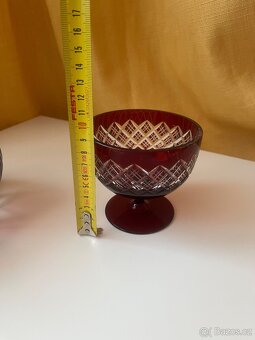 Červený pohár / miska / sklenice na šampaňské - 12