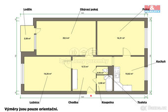 Prodej bytu 3+1, 77 m², Hranice, ul. Zahradní - 12
