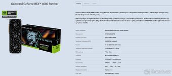Grafická karta Gainward RTX 4080 - 12