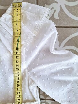 Nové bílé šaty Mango 134 plumetti puntíky - 12