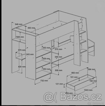 Patrová postel s úložným prostorem - 12
