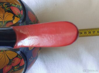 Chochloma - dřevěné ručně vyráběné a zdobené nádobí - 12