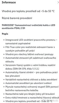 Svářecí kukla Parkside nová více typů - 12