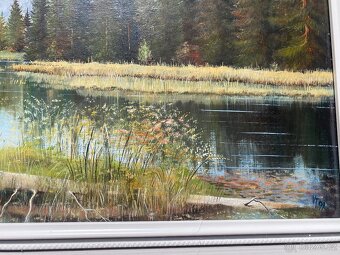 obraz starý obraz olejomalba krajinka obraz Šumava - 12