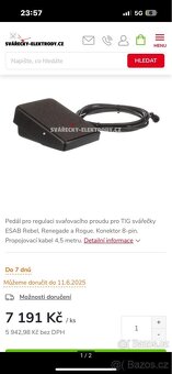 Svářečka ESAB REBEL EMP 215ic + TIG sada (pedál + hořák) - 12