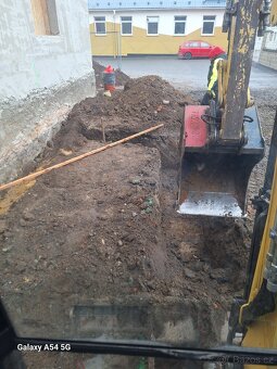 Výkopové práce minibagrem Yanmar, přeprava vozíkem 3t - 12