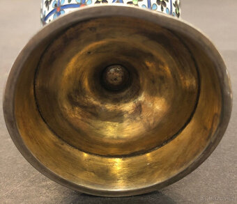 Starožitné Imperial Russian 88Silver Enamal Easter Egg - 12