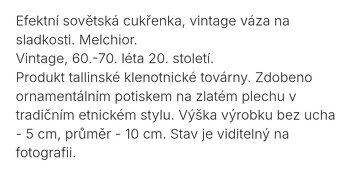 Krásná retro vintage kovová dóza Melchior,SSSR - 12