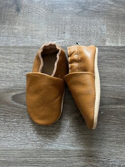 Nové Dětské kožené capáčky / boty pro miminko nazouvací - 12