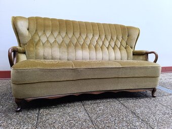 Gauč, sedačka, rustikální nábytek, masív, semiš - 12