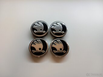 Středové krytky Škoda chrom, 56x52mm - 12