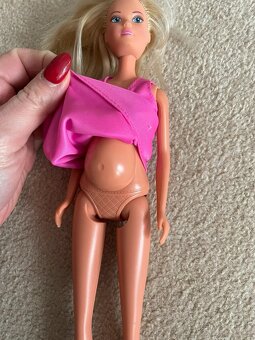 Dreveny dum pro panenky Barbie bohatá výbava, osvětlení - 12