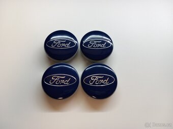 Středové krytky Ford, 54x52mm Modré logo - 12