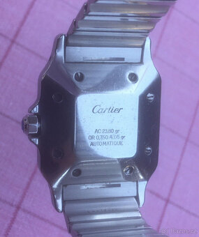 CARTIER Santos SteelGold 75018 Kt pánské hodinky Unisex bílý - 12