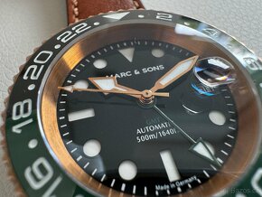 Hodinky MS Olive green GMT Bronze diver - 12