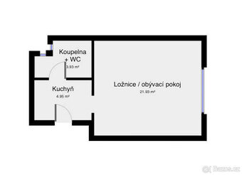 Pronájem bytu 1+1, U Pernštejnských, Praha - Nusle, Praha 4 - 12