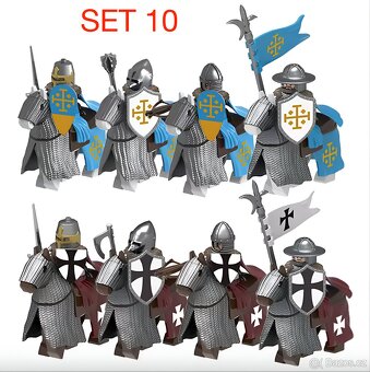 Figúrky Rytieri 1 (8ks) typ lego, nové, nehrané - 12