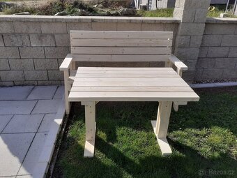 Lavice a stůl z masivu - 12