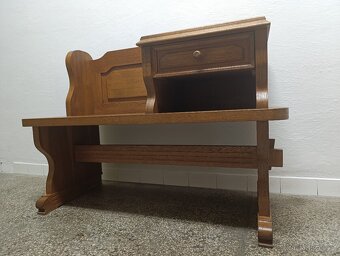 Rustikální botník / lavice, nábytek z masívu - 12