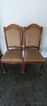 Jídelní set, stůl, židle, křesla, rustikální nábytek masív - 12