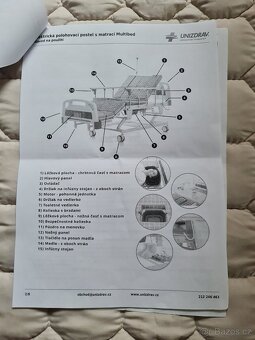 Elektrická polohovací postel Multibed s toaletou a matrací - 12