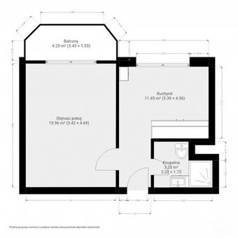 Pronájem bytu 1+1 s balkónem, 32 m², Uherské Hradiště – Štěp - 12