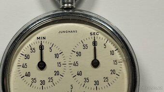 Německé kapesní stopky Junghans 1/10s v hezkém stavu. - 12